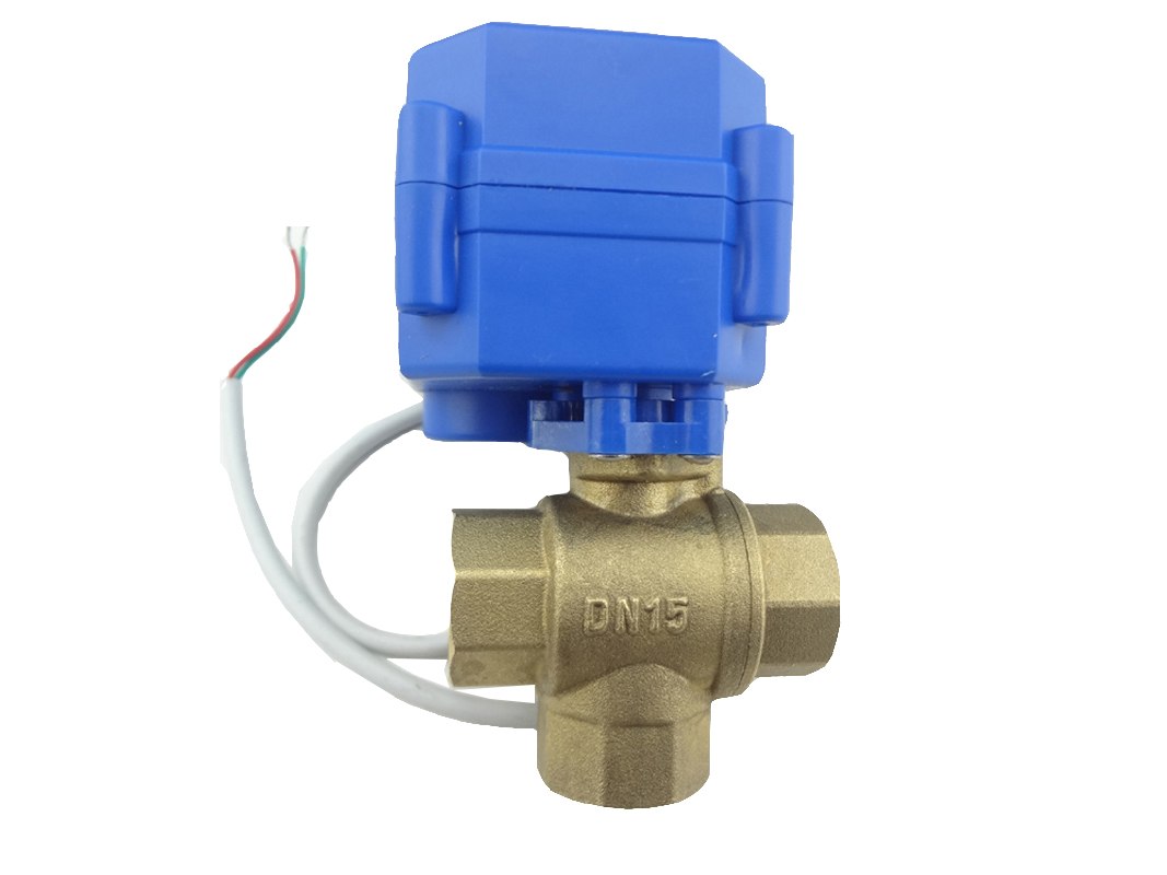Misol Motorized Ball Valve 1/2"(BSP) DN15 12vdc 3 Way/Electrical Valve/Ball Valve with Acuator 